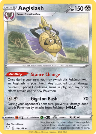 Aegislash 108/163 Pokemon card