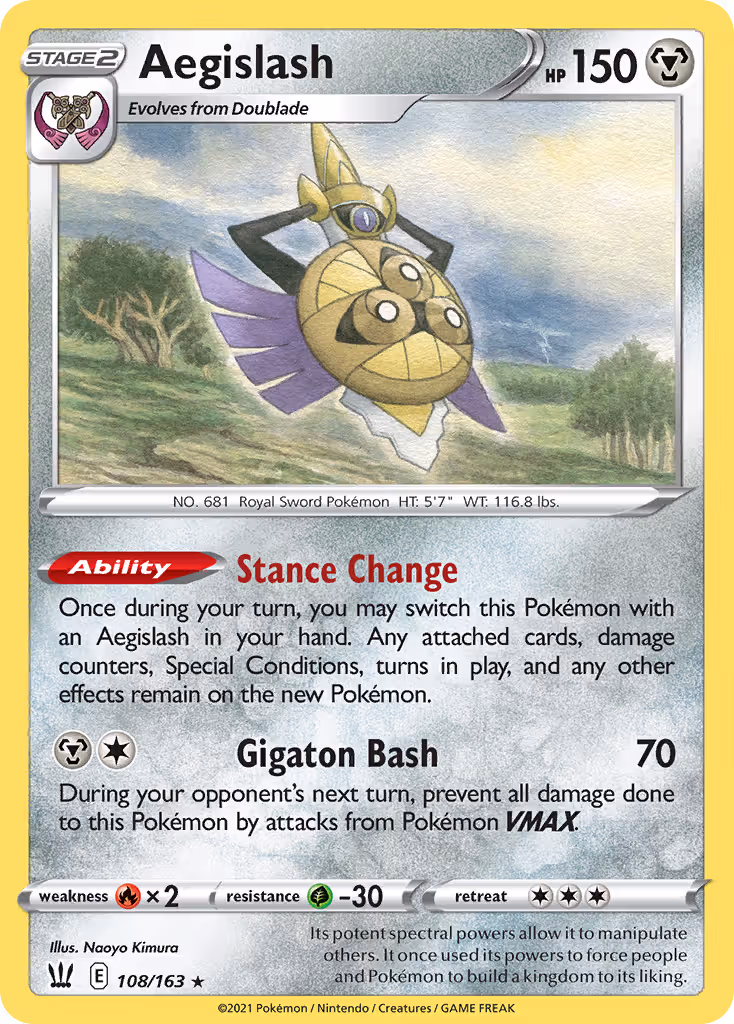 Aegislash 108/163 Pokemon card