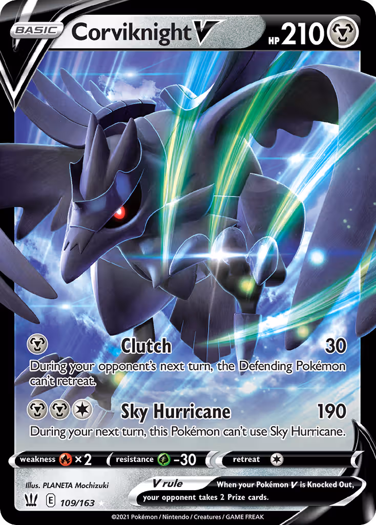 Corviknight V 109/163 Pokemon card