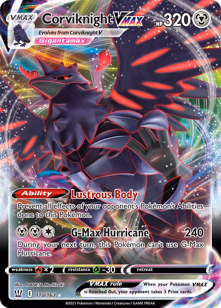 Corviknight VMAX 110/163 Pokemon card