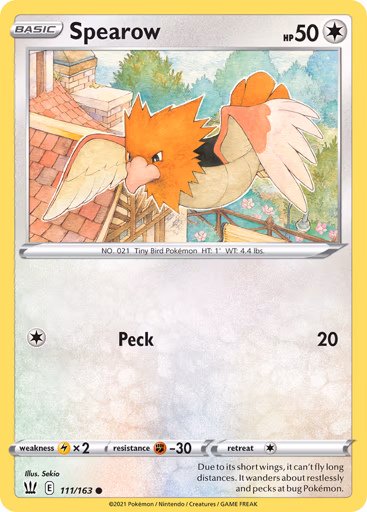 Spearow 111/163 Pokemon card