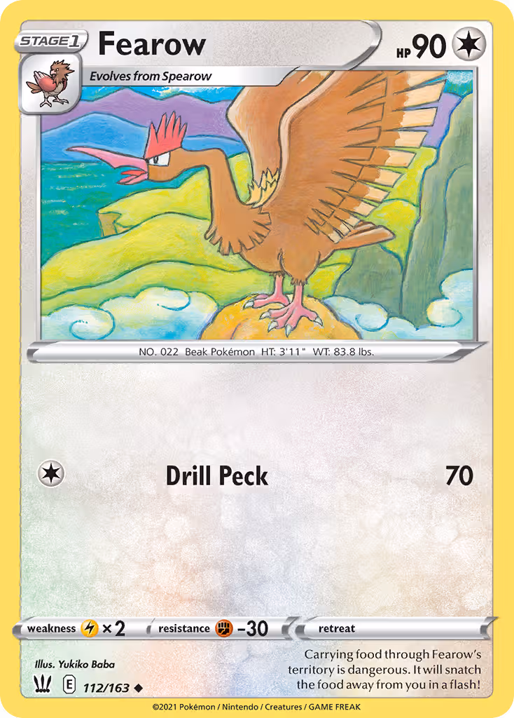 Fearow 112/163 Pokemon card