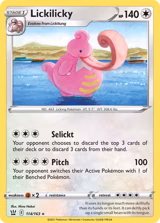 Lickilicky 114/163 Pokemon card