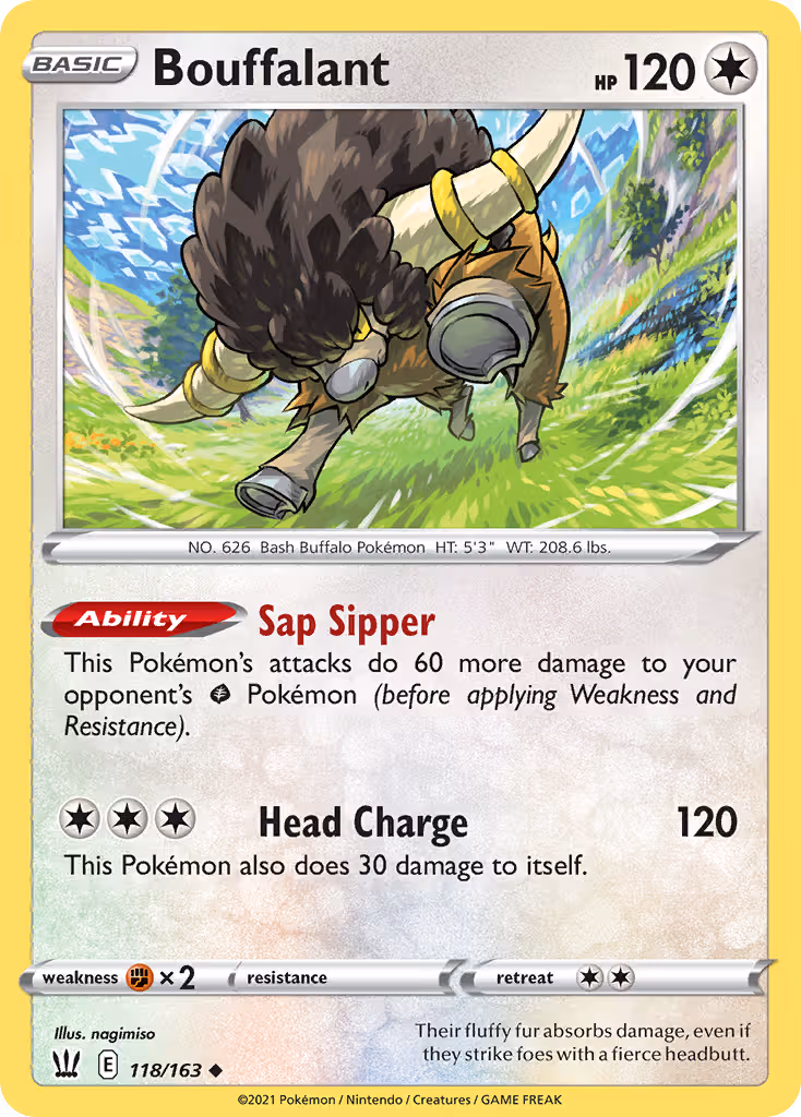 Bouffalant 118/163 Pokemon card