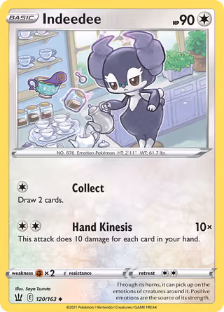 Indeedee 120/163 Pokemon card