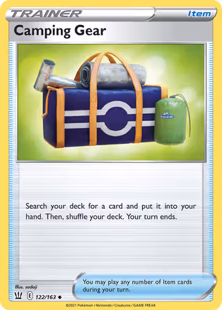 Camping Gear 122/163 Pokemon card