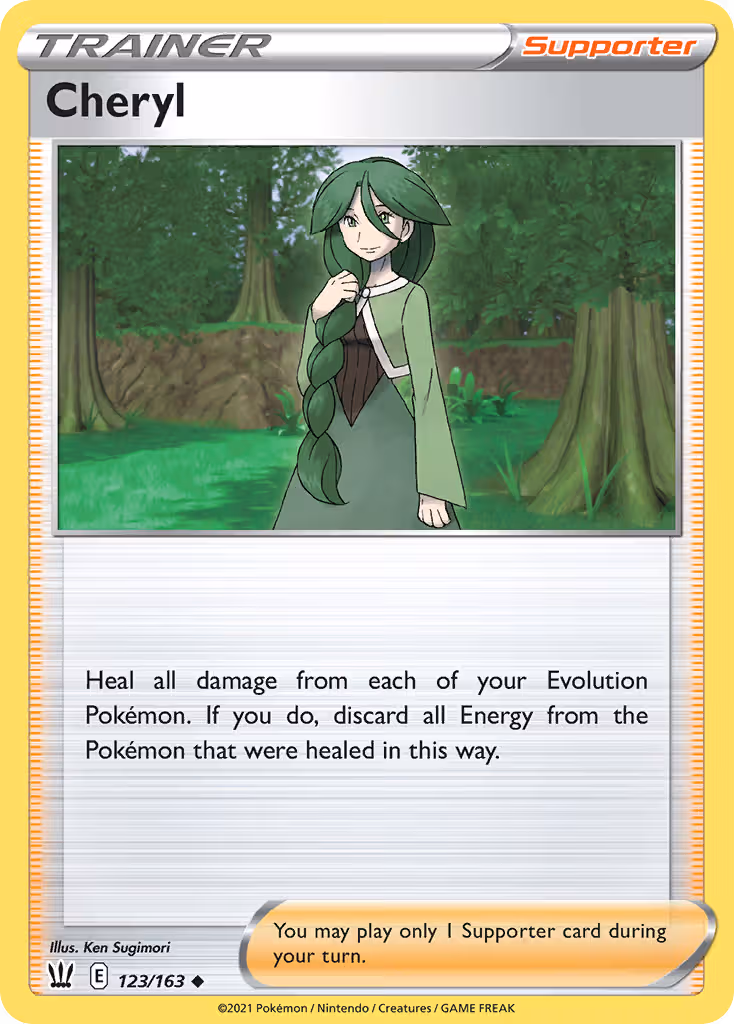 Cheryl 123/163 Pokemon card