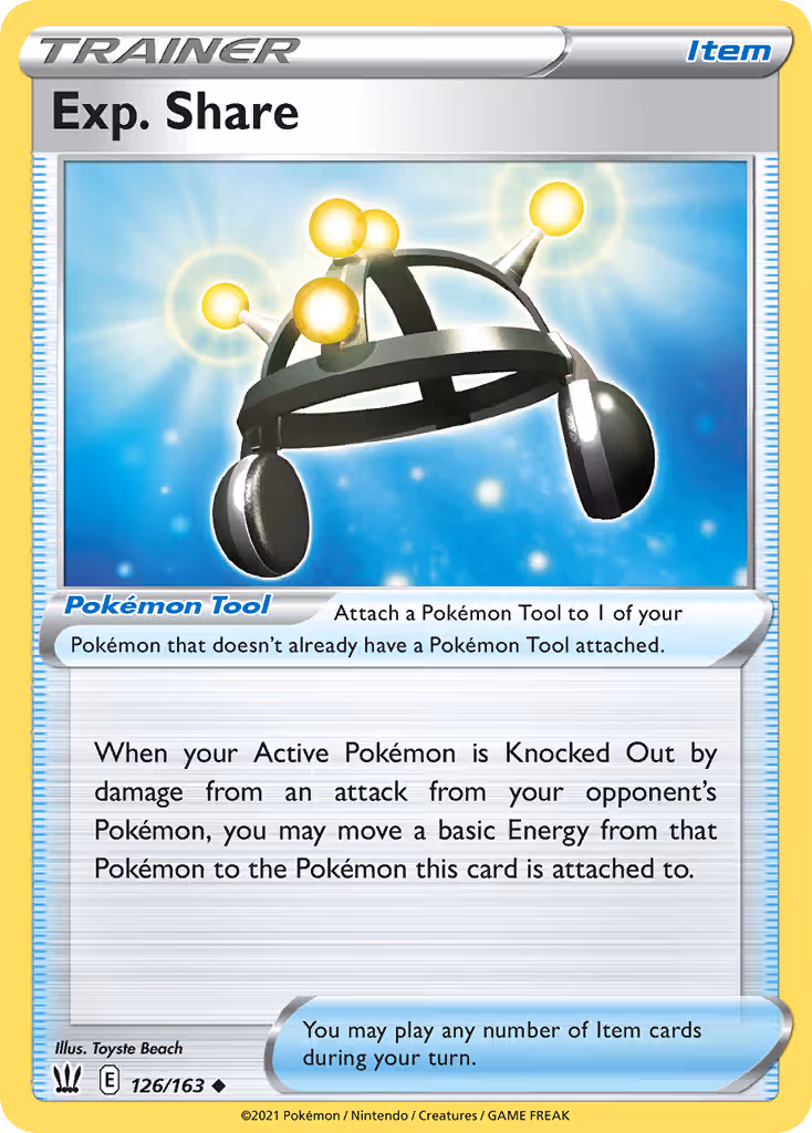 Exp. Share 126/163 Pokemon card