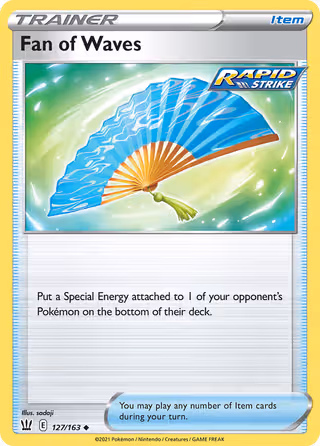 Fan of Waves 127/163 Pokemon card