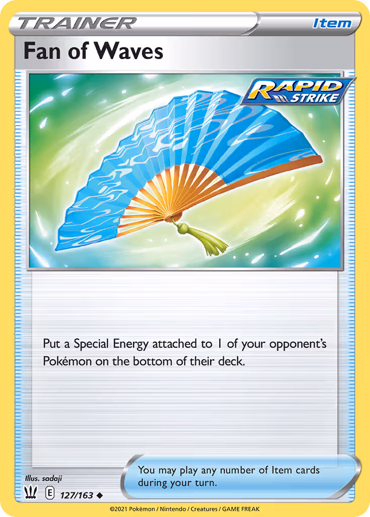 Fan of Waves 127/163 Pokemon card