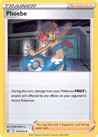 Phoebe 130/163 Pokemon card