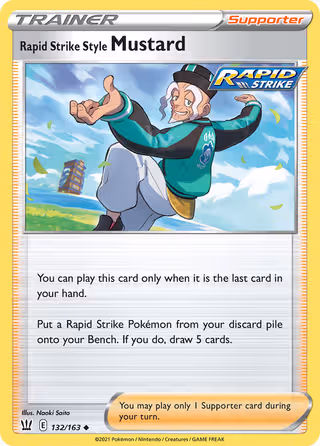 Rapid Strike Style Mustard 132/163 Pokemon card