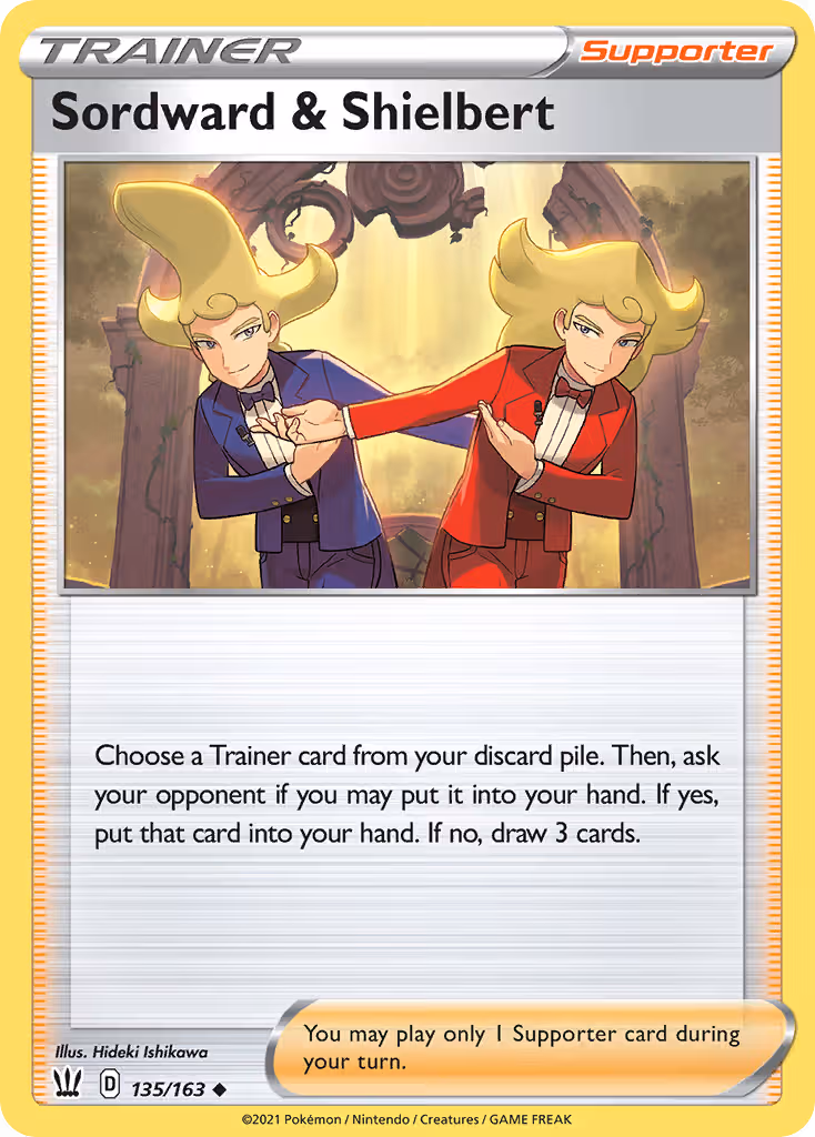Sordward & Shielbert 135/163 Pokemon card
