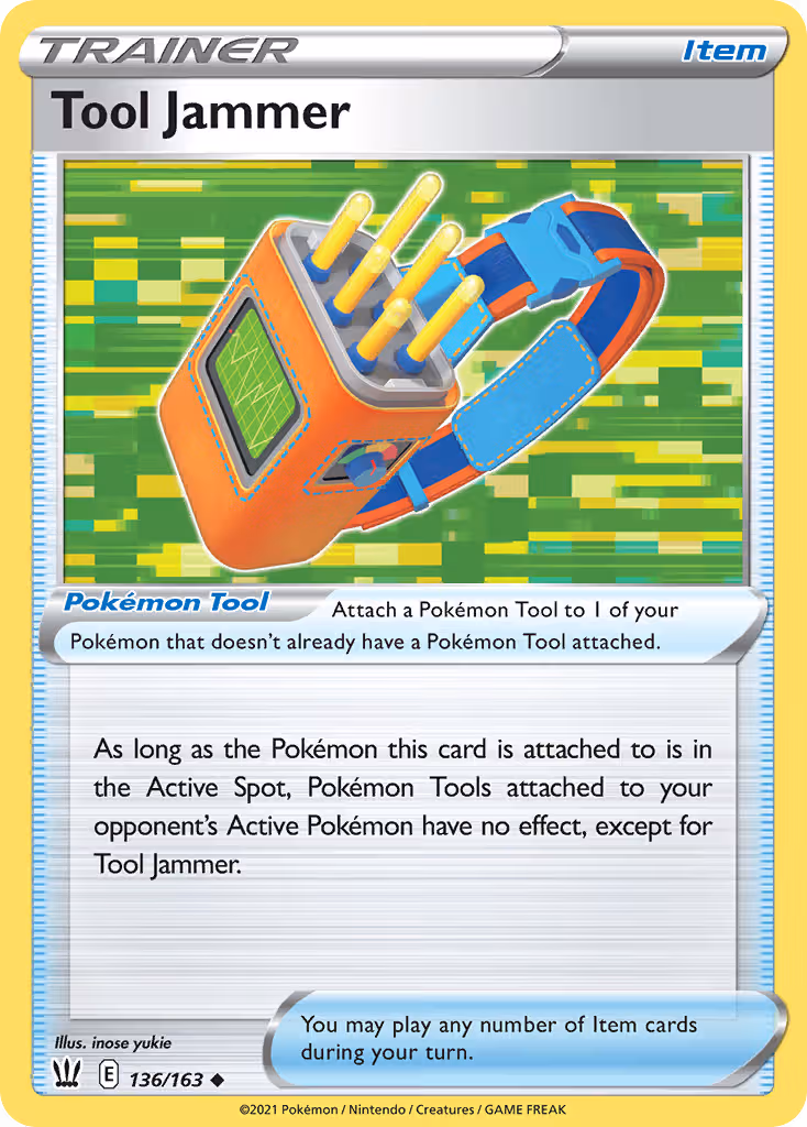 Tool Jammer 136/163 Pokemon card