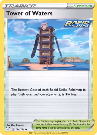 Tower of Waters 138/163 Pokemon card