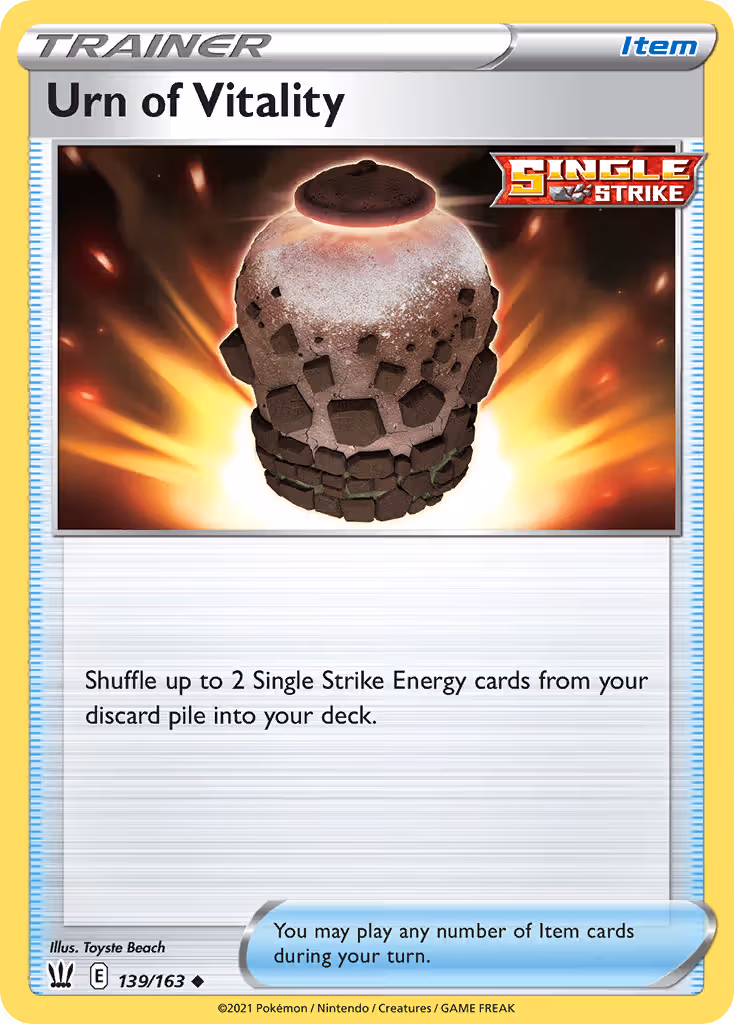 Urn of Vitality 139/163 Pokemon card