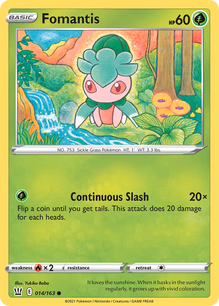Fomantis 14/163 Pokemon card