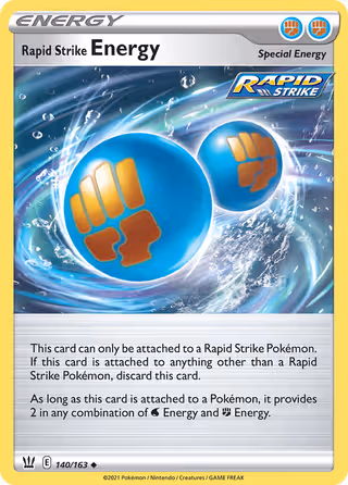 Rapid Strike Energy 140/163 Pokemon card