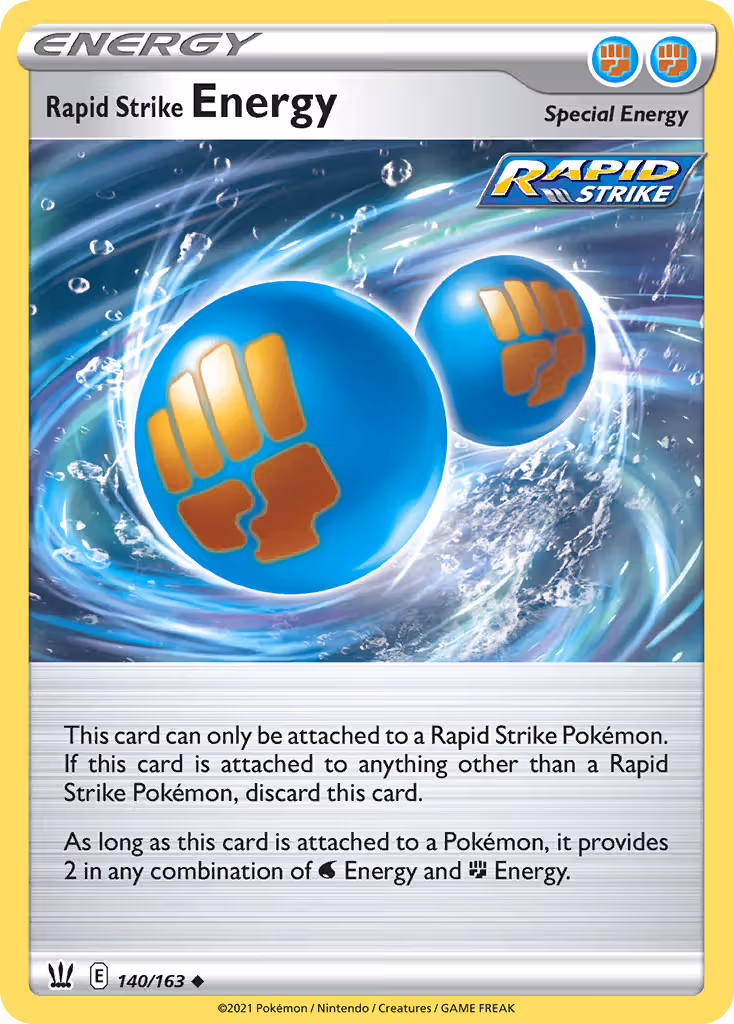 Rapid Strike Energy 140/163 Pokemon card