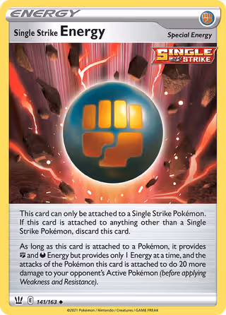 Single Strike Energy 141/163 Pokemon card