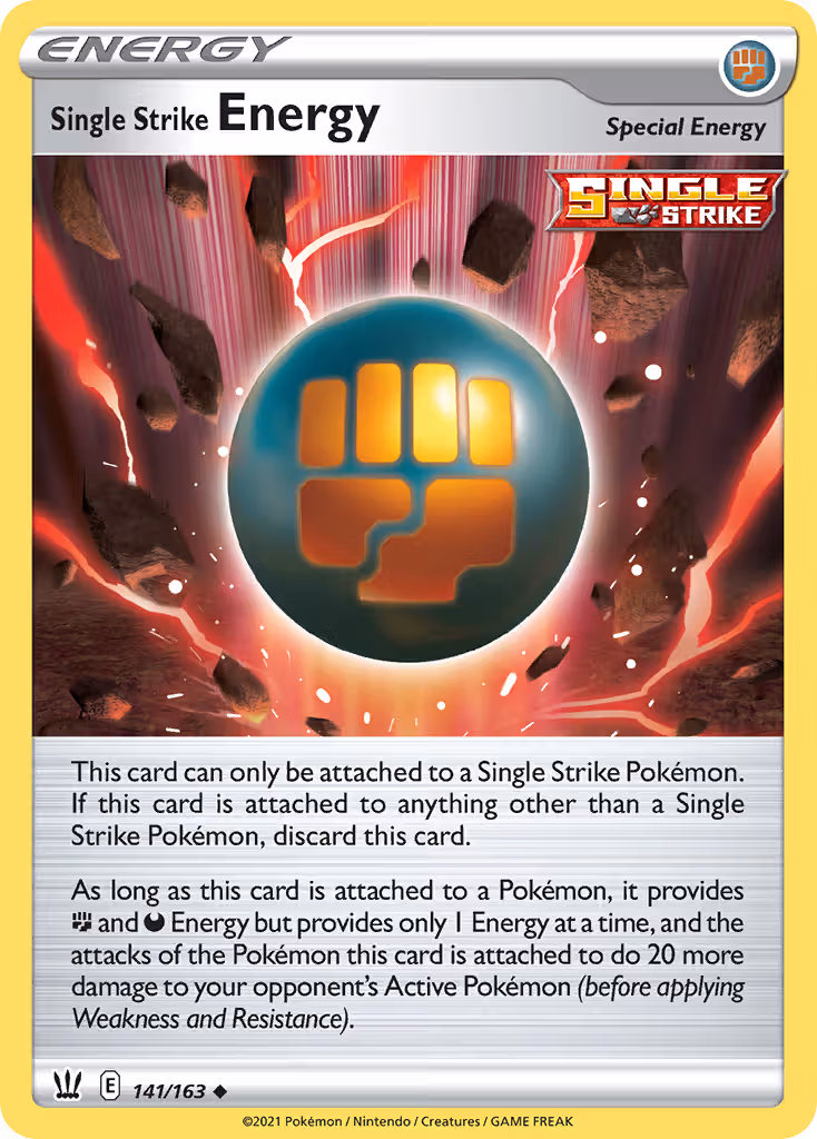 Single Strike Energy 141/163 Pokemon card