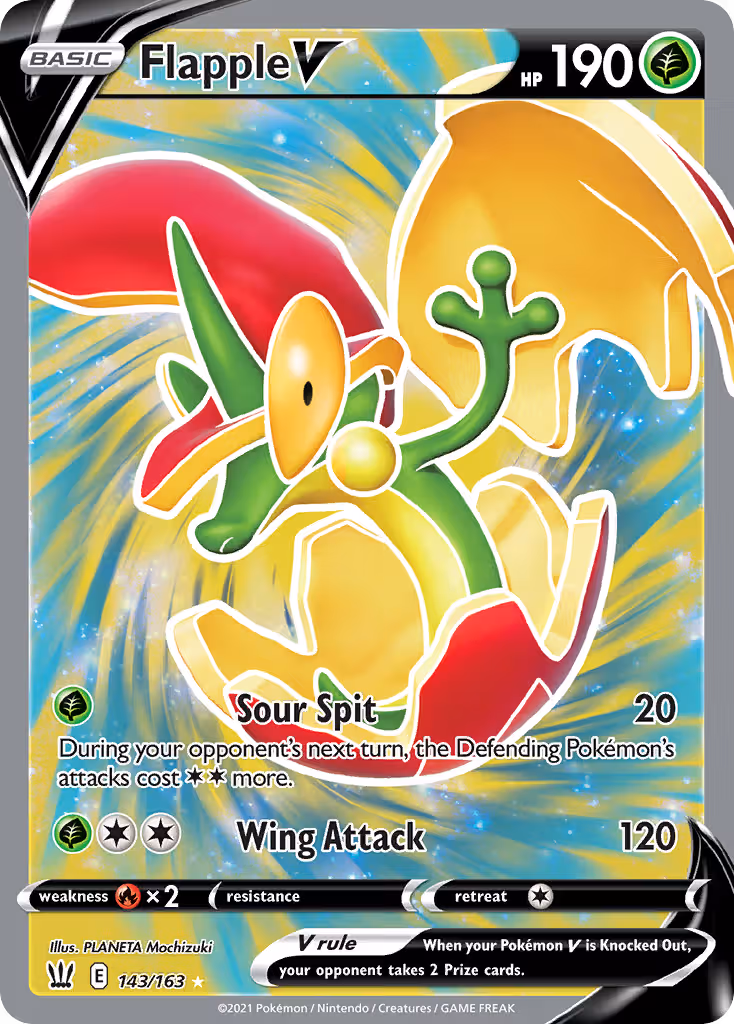 Flapple V 143/163 Pokemon card