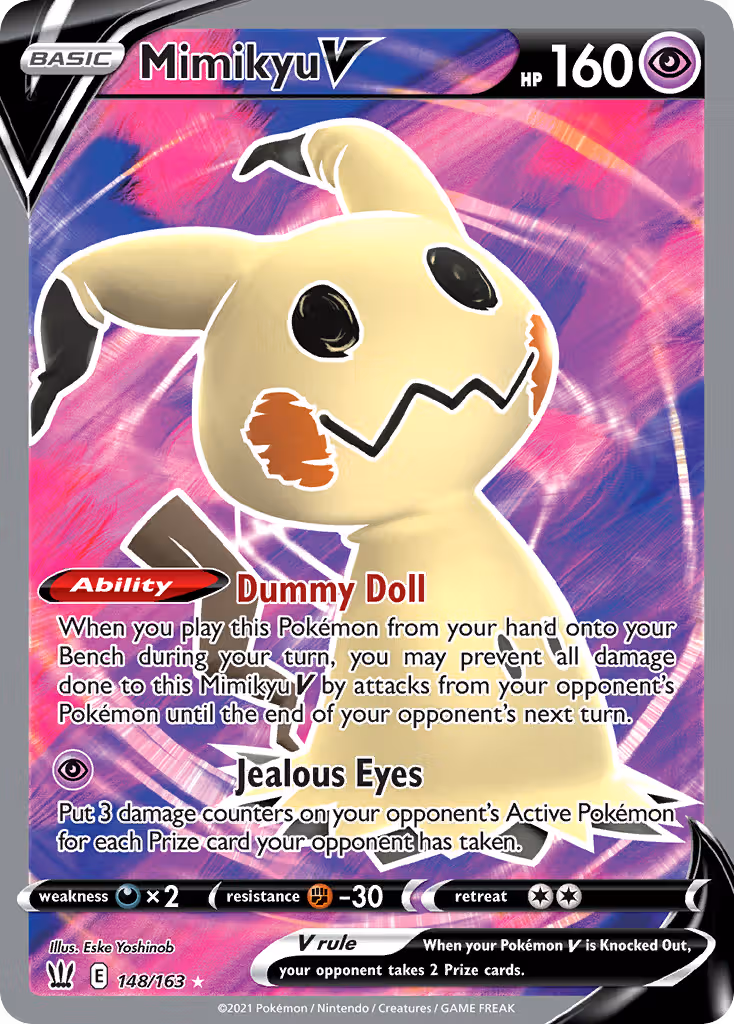 Mimikyu V 148/163 Pokemon card