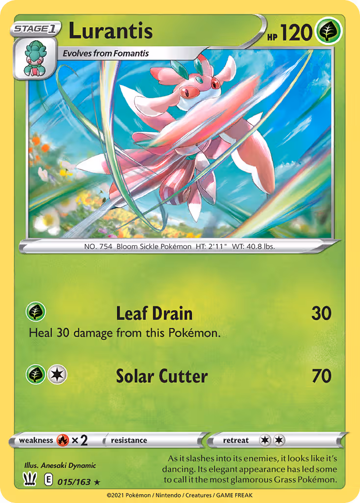 Lurantis 15/163 Pokemon card