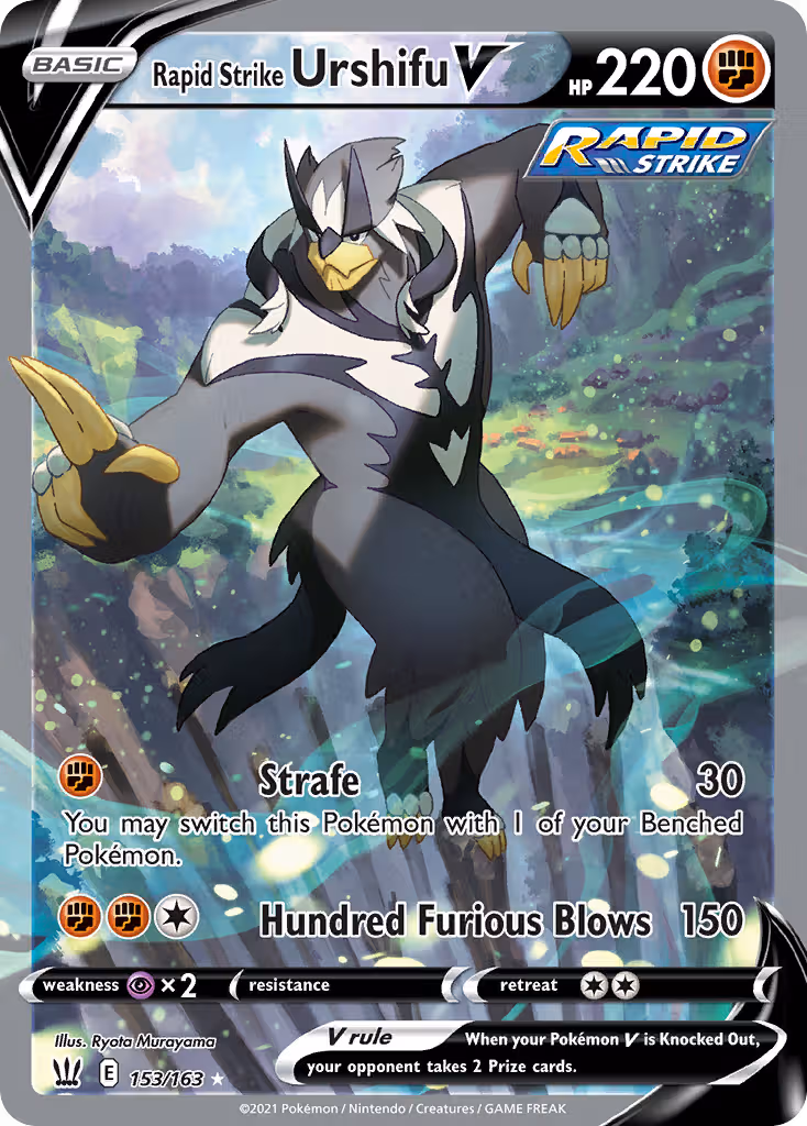 Rapid Strike Urshifu V 153/163 Pokemon card