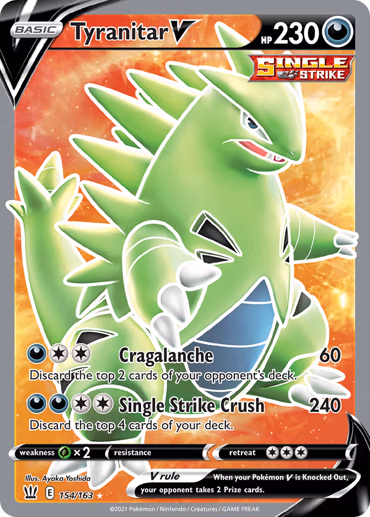 Tyranitar V 154/163 Pokemon card