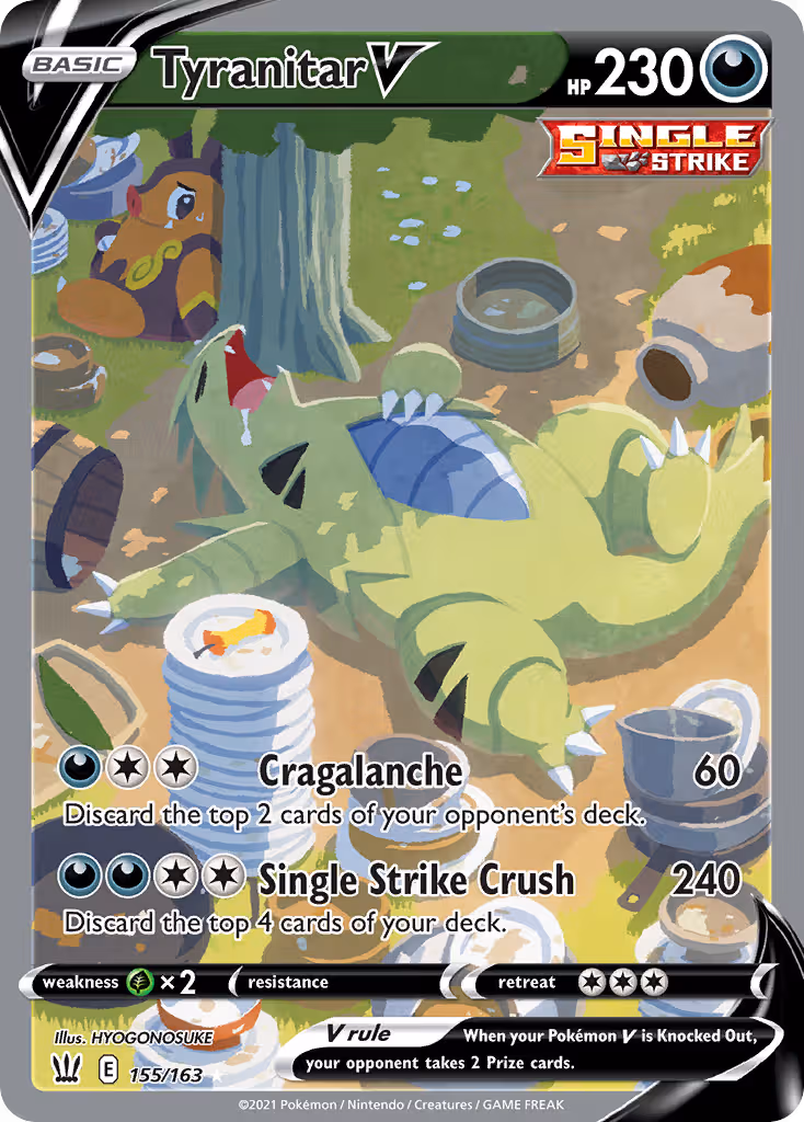 Tyranitar V 155/163 Pokemon card