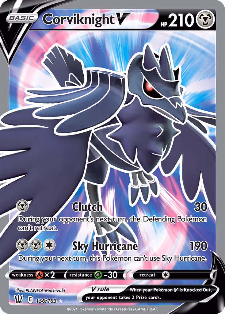 Corviknight V 156/163 Pokemon card