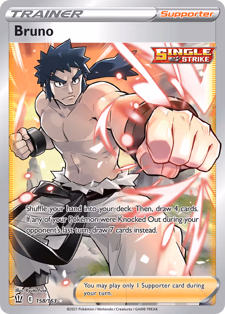 Bruno 158/163 Pokemon card