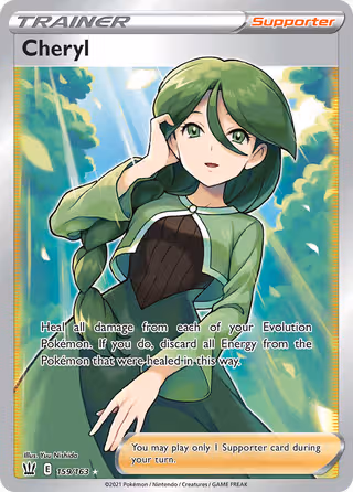 Cheryl 159/163 Pokemon card