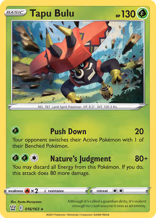 Tapu Bulu 16/163 Pokemon card