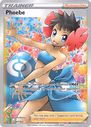 Phoebe 161/163 Pokemon card