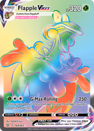 Flapple VMAX 164/163 Pokemon card