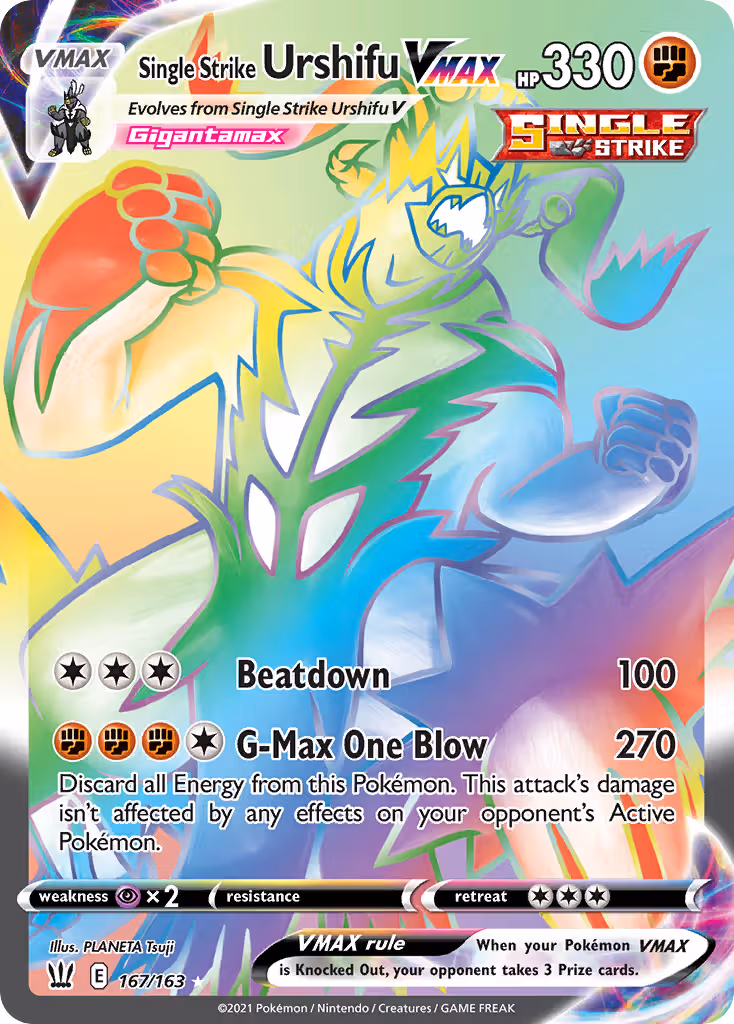 Single Strike Urshifu VMAX 167/163 Pokemon card