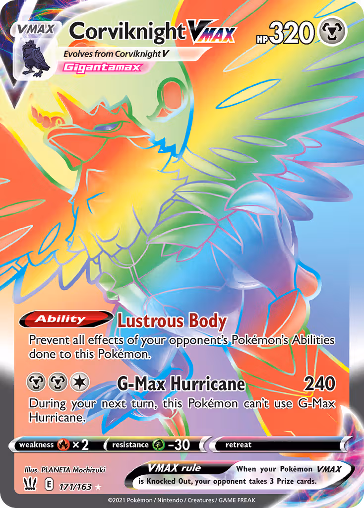 Corviknight VMAX 171/163 Pokemon card