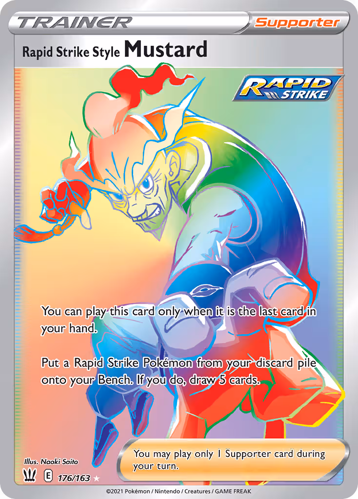 Rapid Strike Style Mustard 176/163 Pokemon card