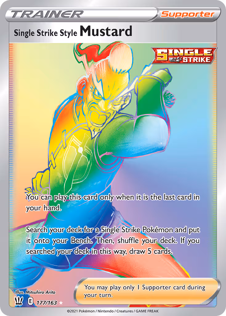 Single Strike Style Mustard 177/163 Pokemon card