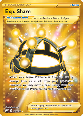 Exp. Share 180/163 Pokemon card