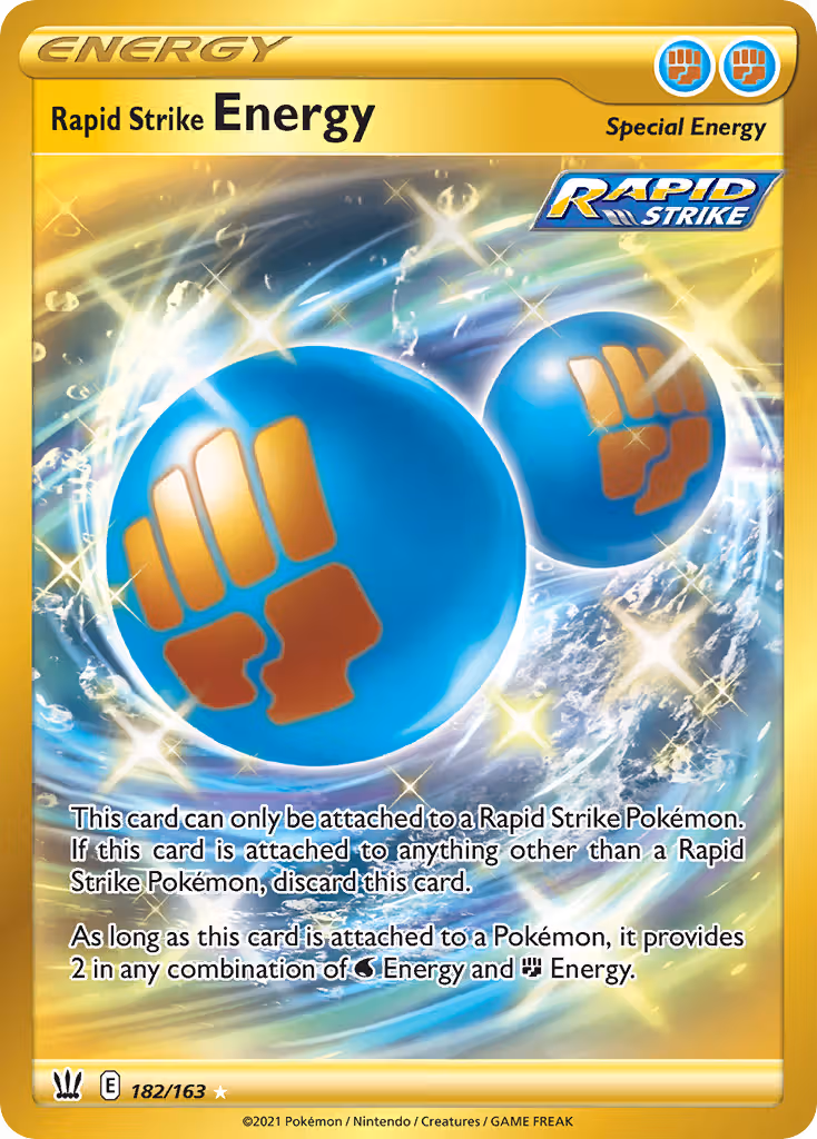 Rapid Strike Energy 182/163 Pokemon card