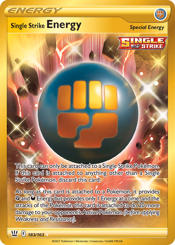 Single Strike Energy 183/163 Pokemon card