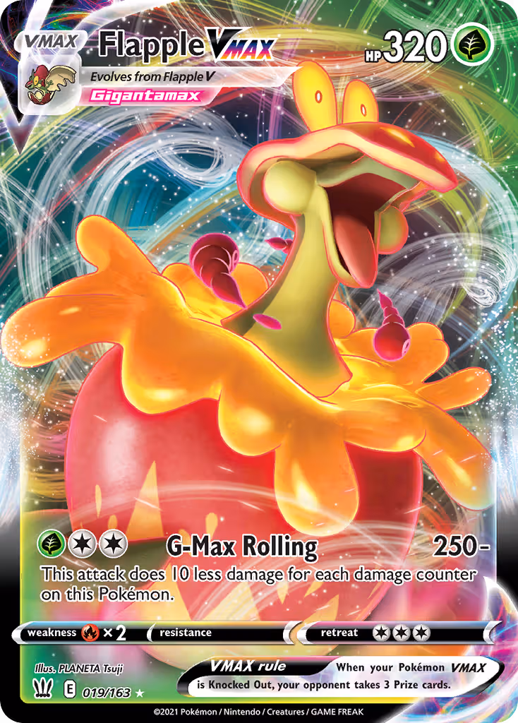 Flapple VMAX 19/163 Pokemon card