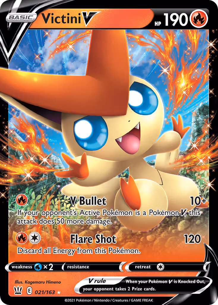 Victini V 21/163 Pokemon card