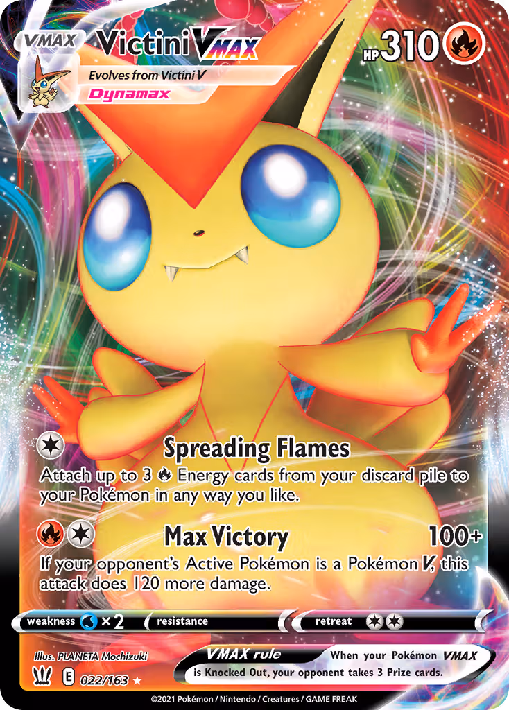 Victini VMAX 22/163 Pokemon card