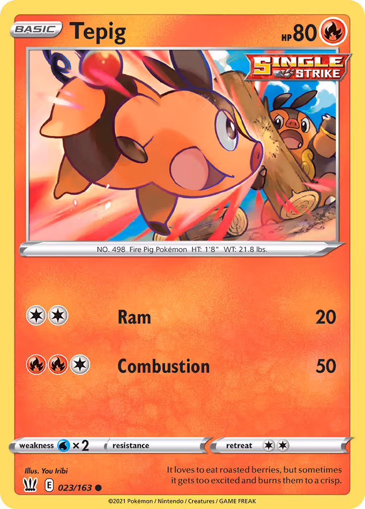 Tepig 23/163 Pokemon card