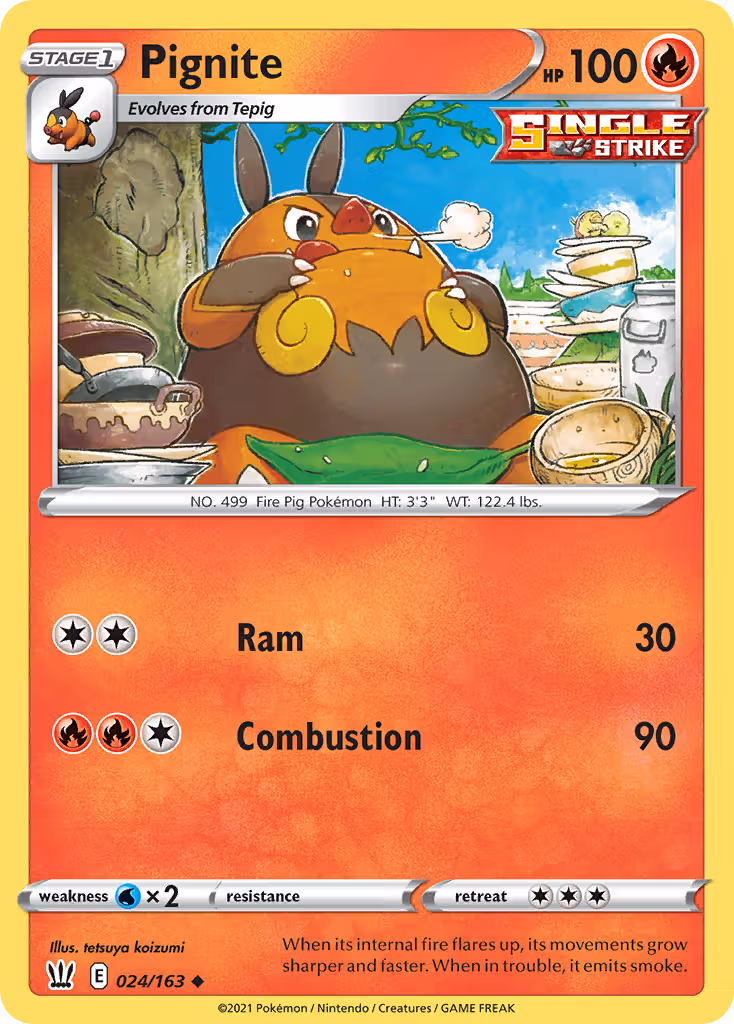 Pignite 24/163 Pokemon card