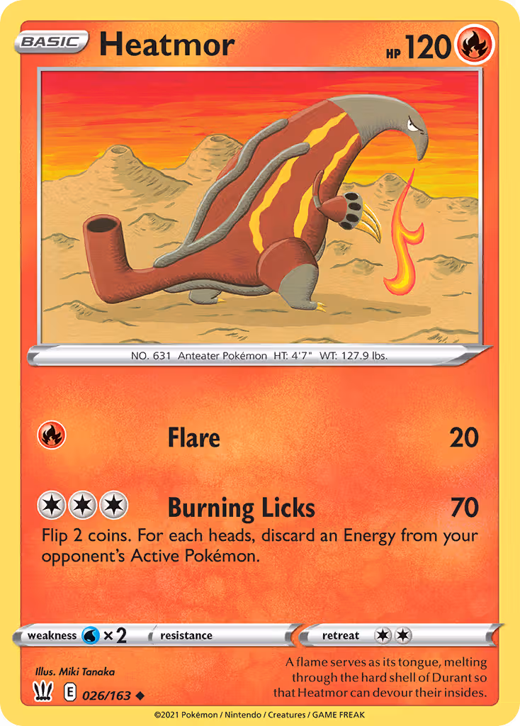 Heatmor 26/163 Pokemon card